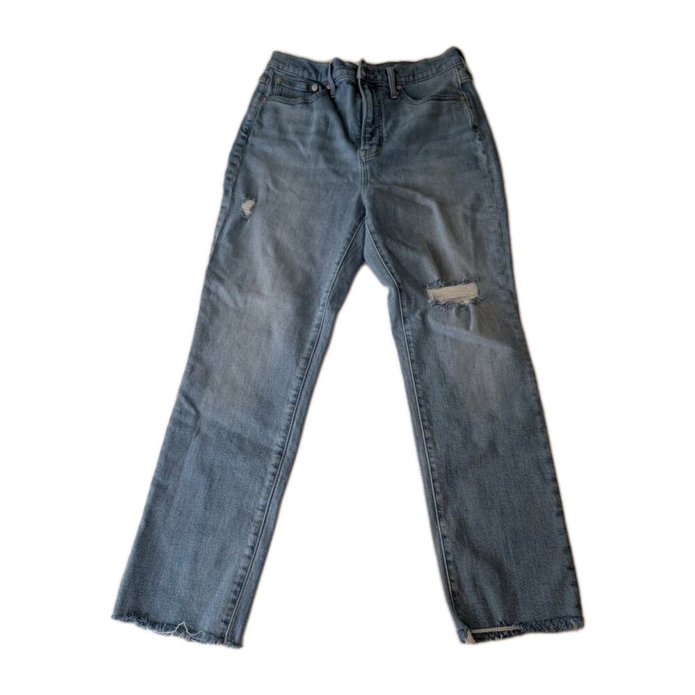 Madewell The Perfect Vintage Jean Raw Hem Size 29 Distressed Ripped